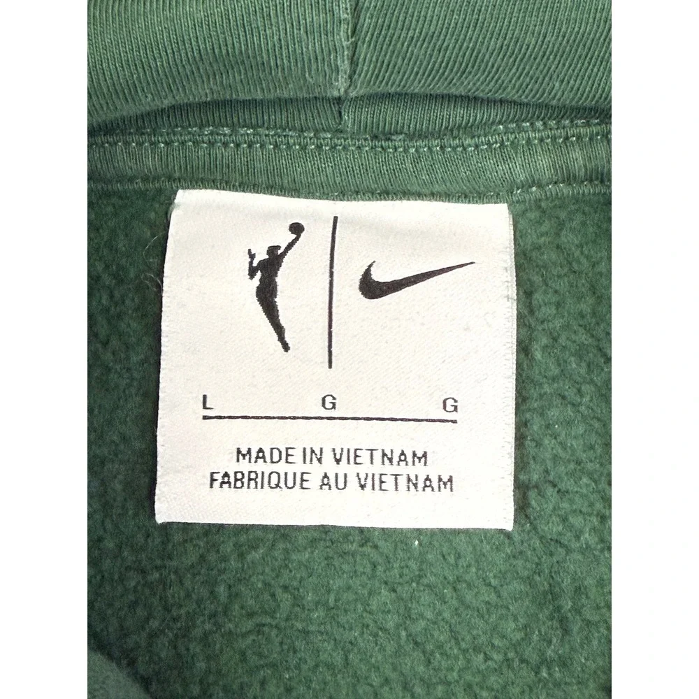 Nike WNBA Hoodie Mens Large Green‎ Yellow Basketball Graphic Pullover Sweatshirt